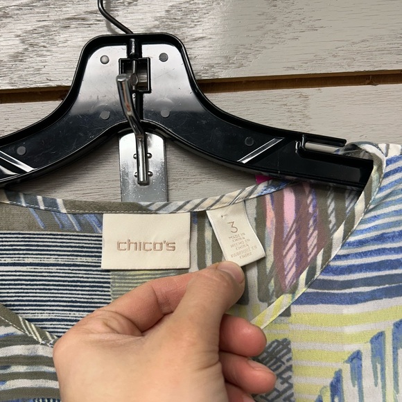 Chico's Multicolor Abstract Blouse - Picture 2 of 7